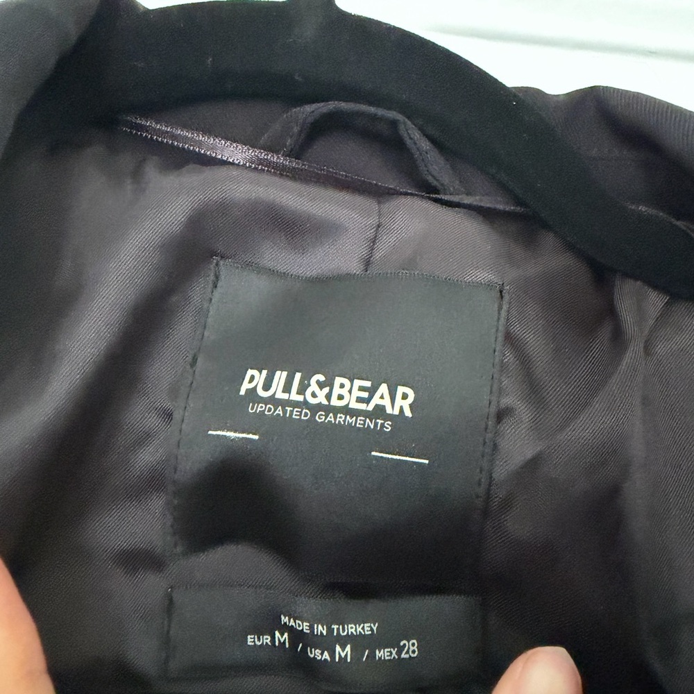 Pull&Bear oversized boyfriend masculine blazer in black M - Picture 5 of 9
